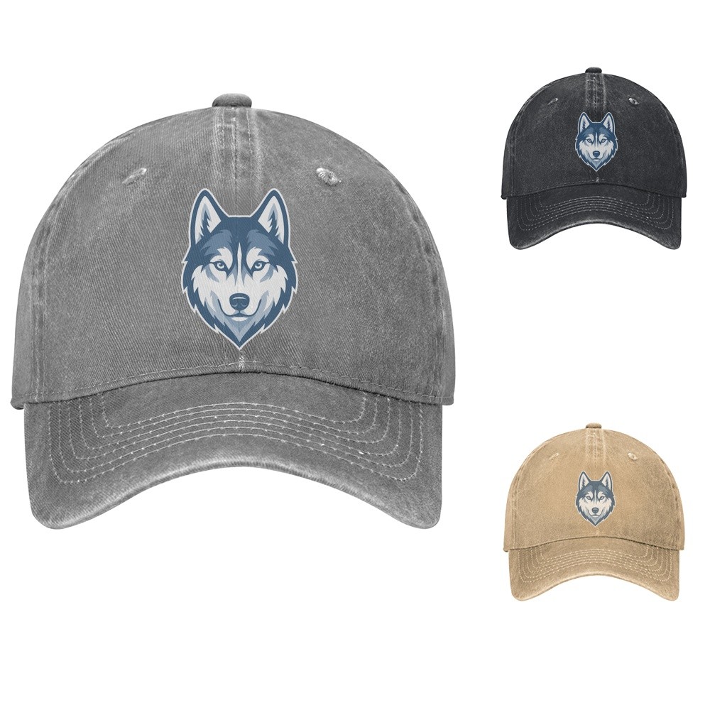 Wolf Like Dog Head Baseball Cap Husky Style Adjustable Dad Hat