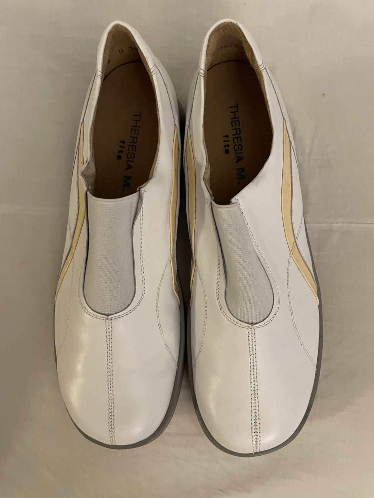 Theresia M White Leather Mens Shoes 7.5 NEW