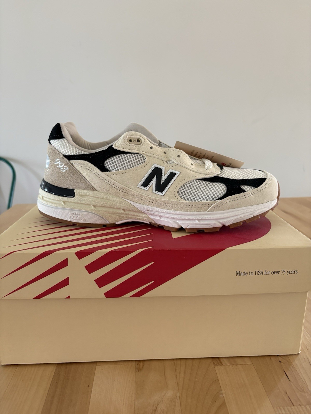 Size 9 – Teddy Santis x New Balance 993 Made in USA Sea Salt Black