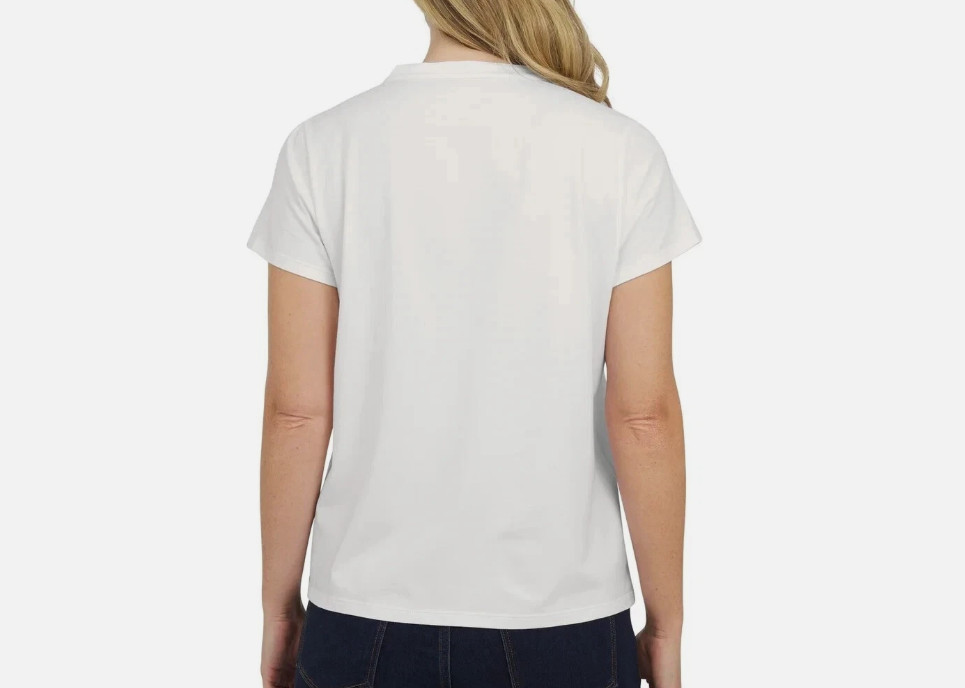 Lands End Women’s Short Sleeve Pintuck Blouse, White Medium