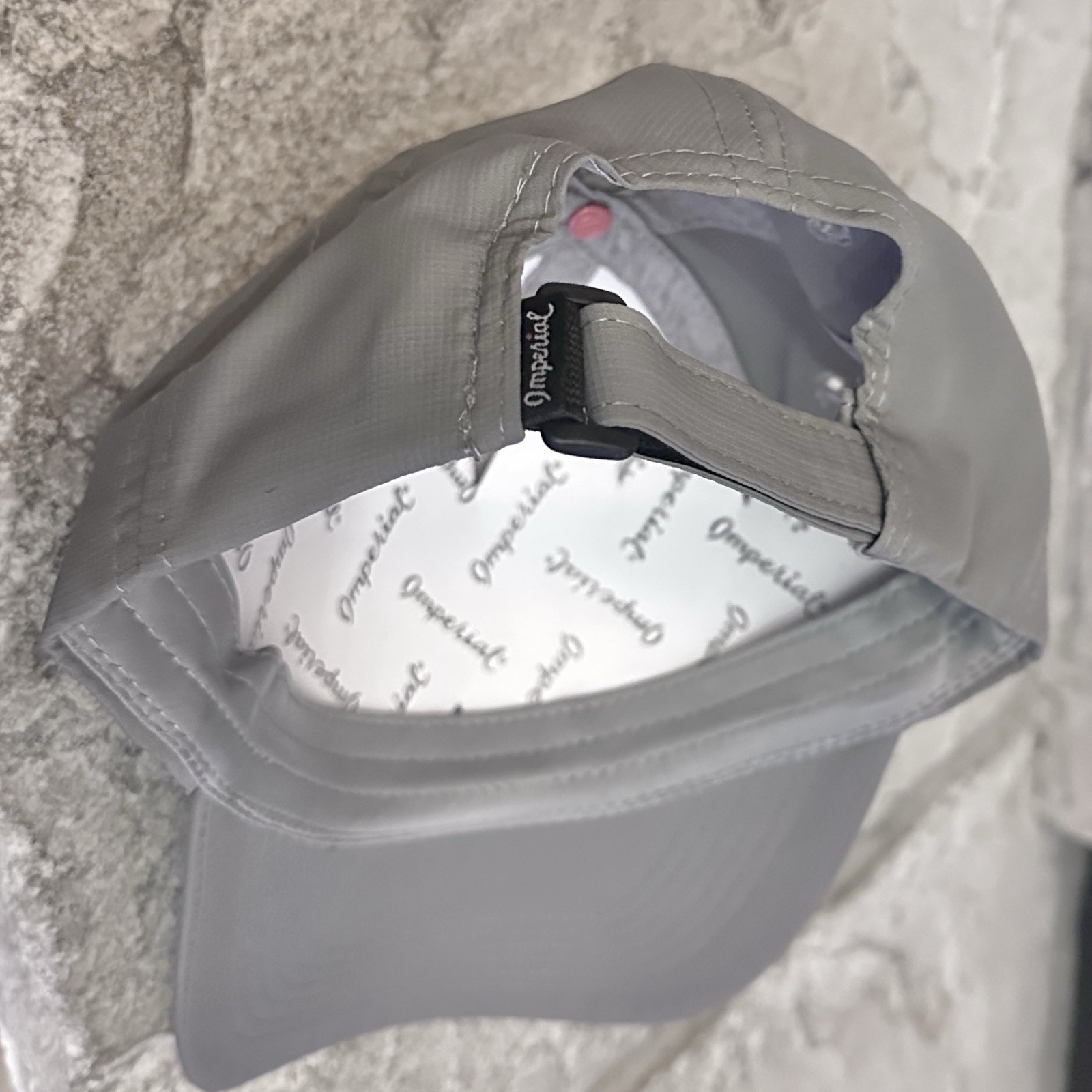 New Imperial True Fit UPF 50+ Gray Microfiber Strapback Blank Hat Golf Cap OSFM