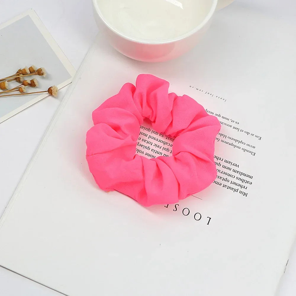 1PCS Hair Accessories Neon Scrunchies Elastic Hair Ties Colorful Ponytail Holder