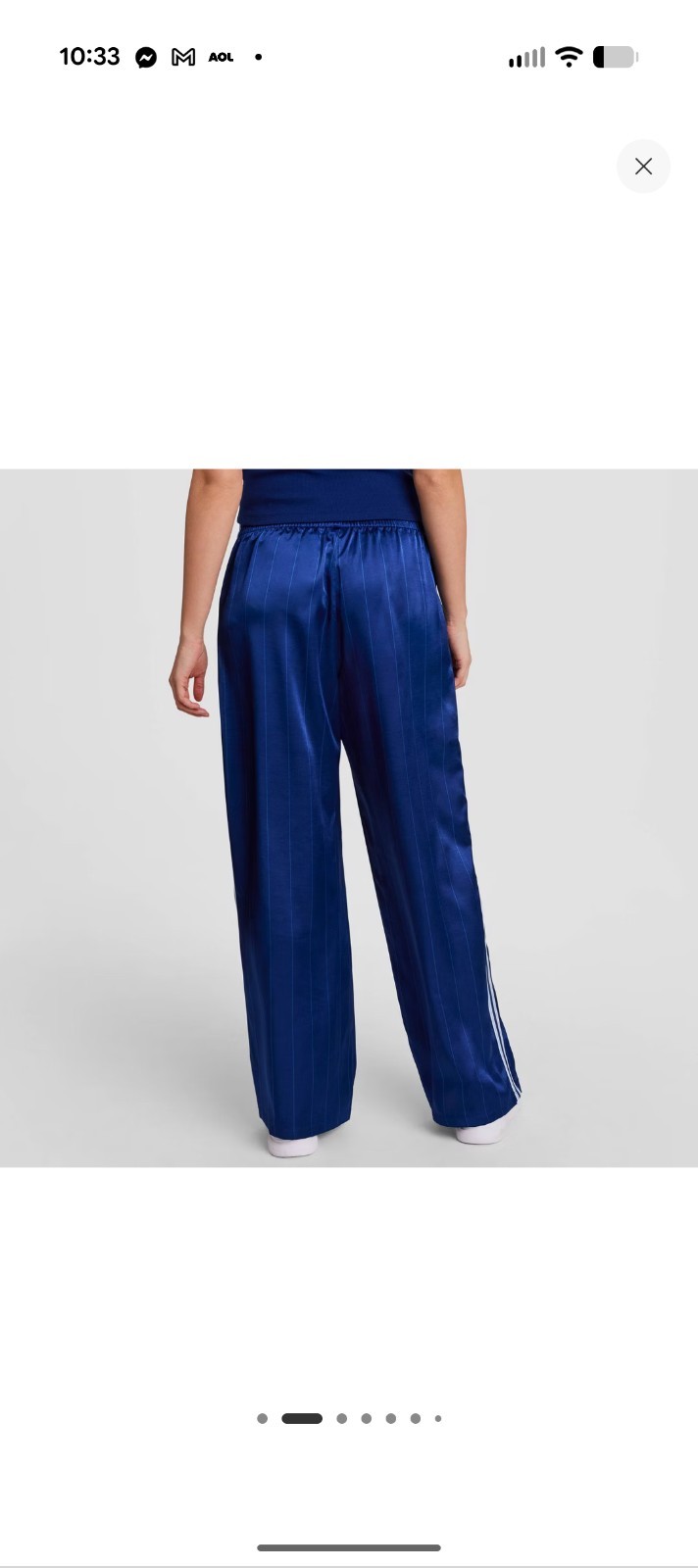 Champion Women’s Game Set Match Pants – Blue Depths Pinstripe L
