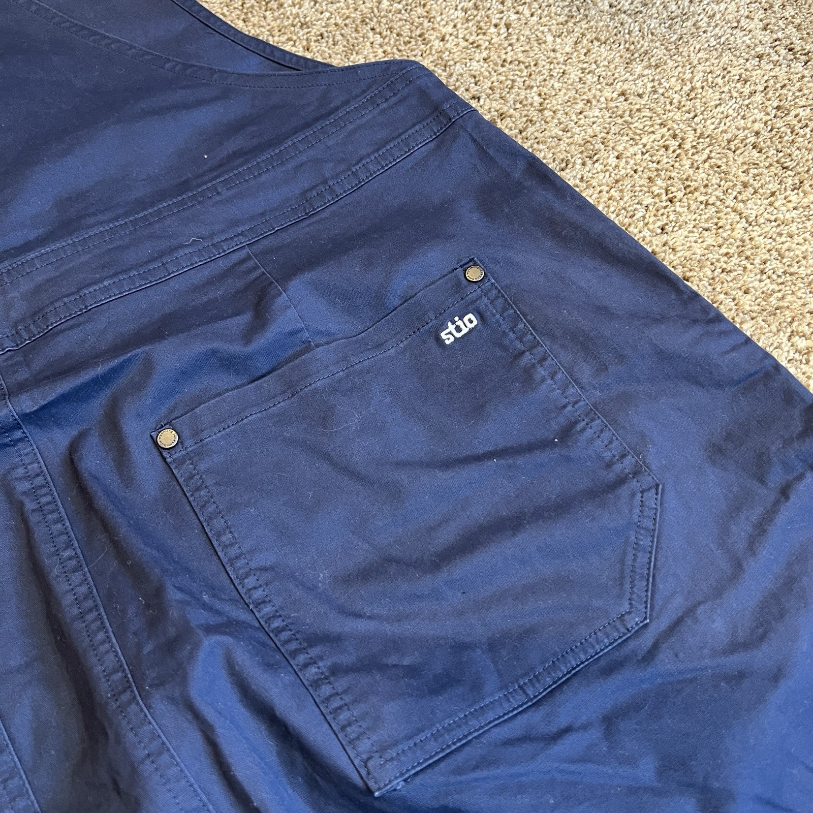 Stio Women’s Rivet Twill Regular Fit Overall CD4 Mountain Shadow XL x 28″ NWT