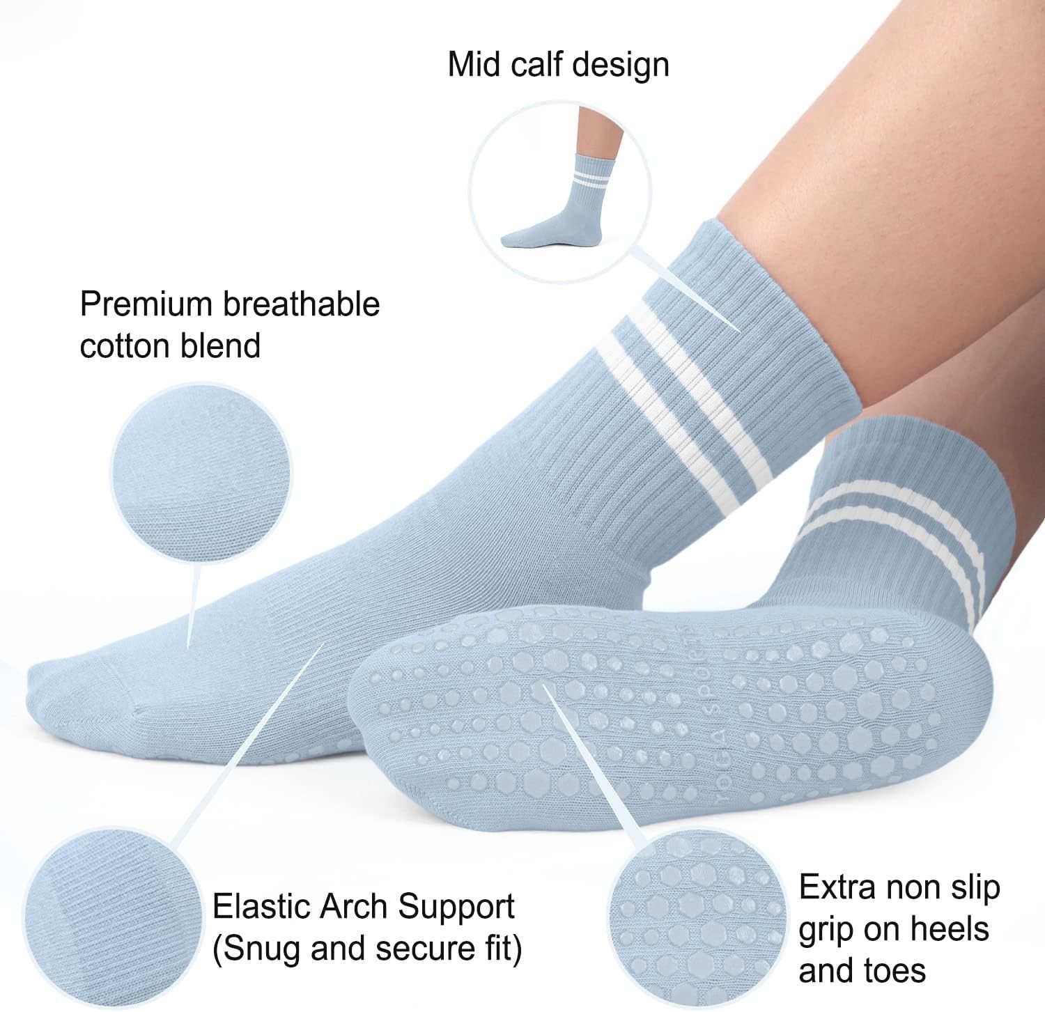Lot 1-4 Pairs Mens Womens Ankle/Quarter Crew Yoga Sport Casual Cotton Socks US