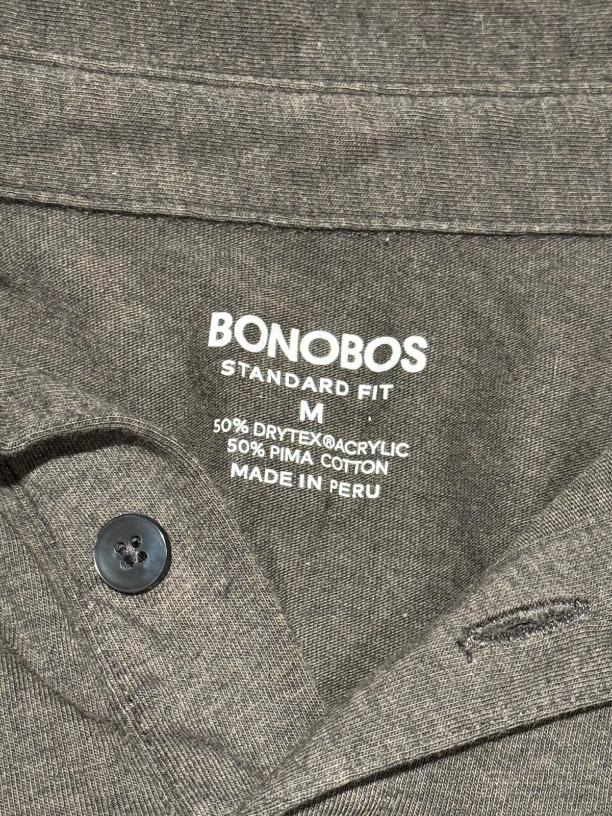Bonobos Standard Fit Men’s Polo 2 Pack Blue and Gray Medium Pima Cotton Acrylic