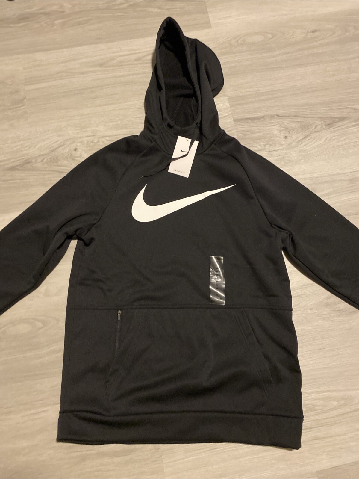 Nike Therma Fit Swoosh Pullover Hoodie Men’s Medium Black NWT