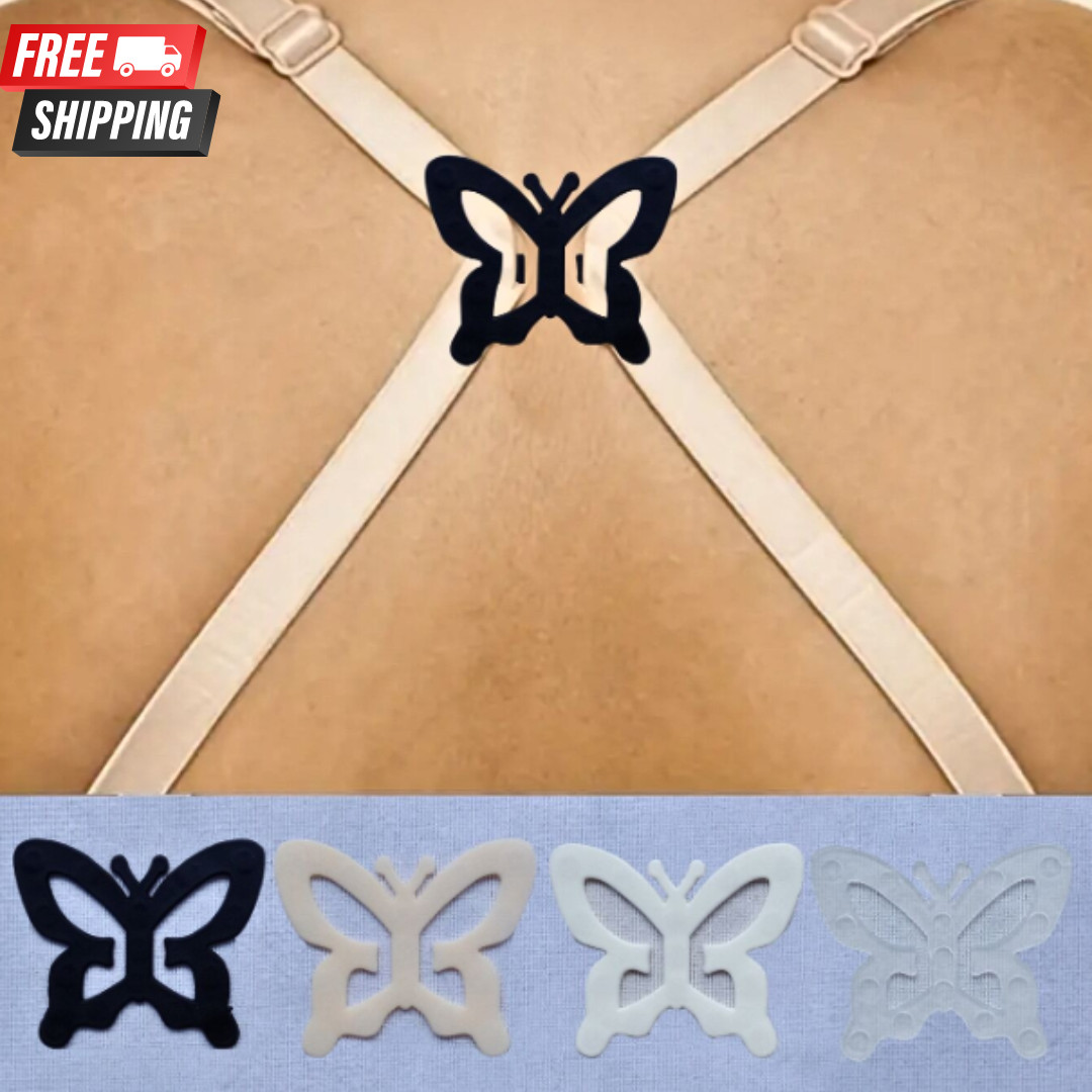 Women Bra Strap Holder Clips for Racerback Anti-Slip Bra Cross Back Clips 4 Pcs