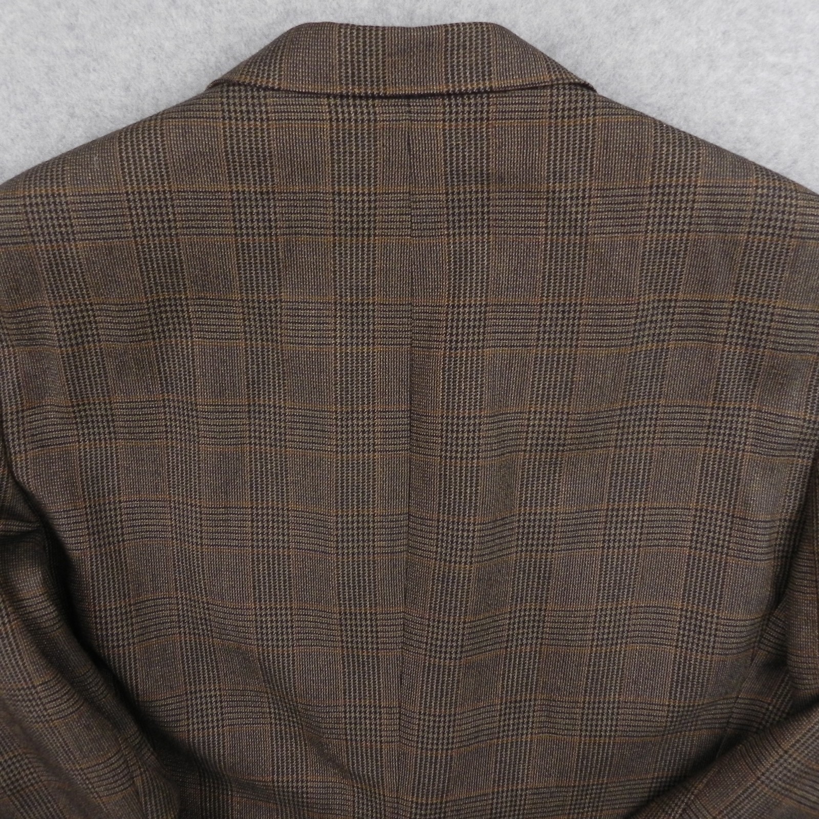 Brooks Brothers Blazer Mens 43R Wool 2-Button Suit Jacket Sport Coat Brown Plaid