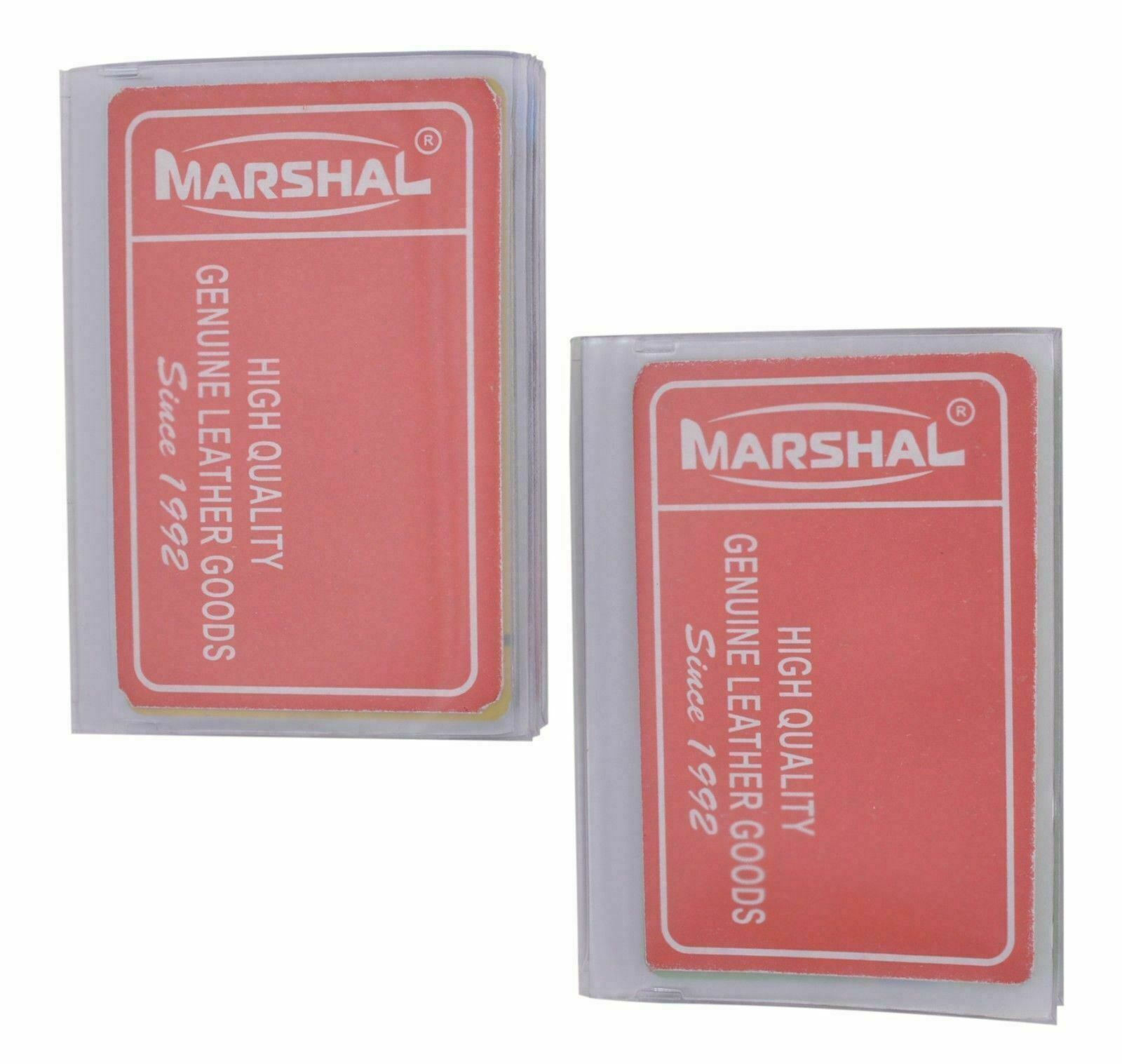 Set of 2 USA Made Trifold Plastic Wallet Inserts Picture Card Holder 6 Pages