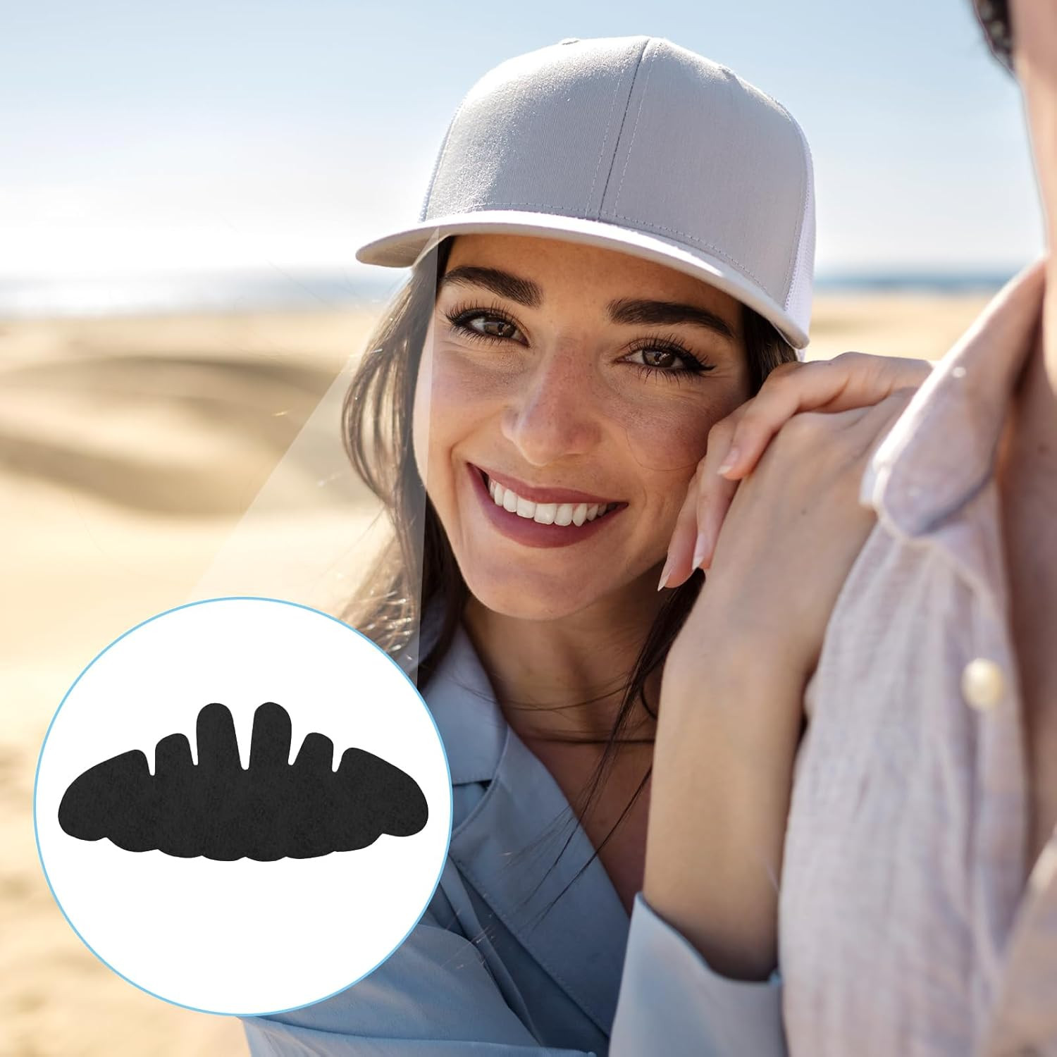 10Pcs Baseball Caps Inserts, Washable Hat Felt Shapers Hat Sweat Liner Cap Inser