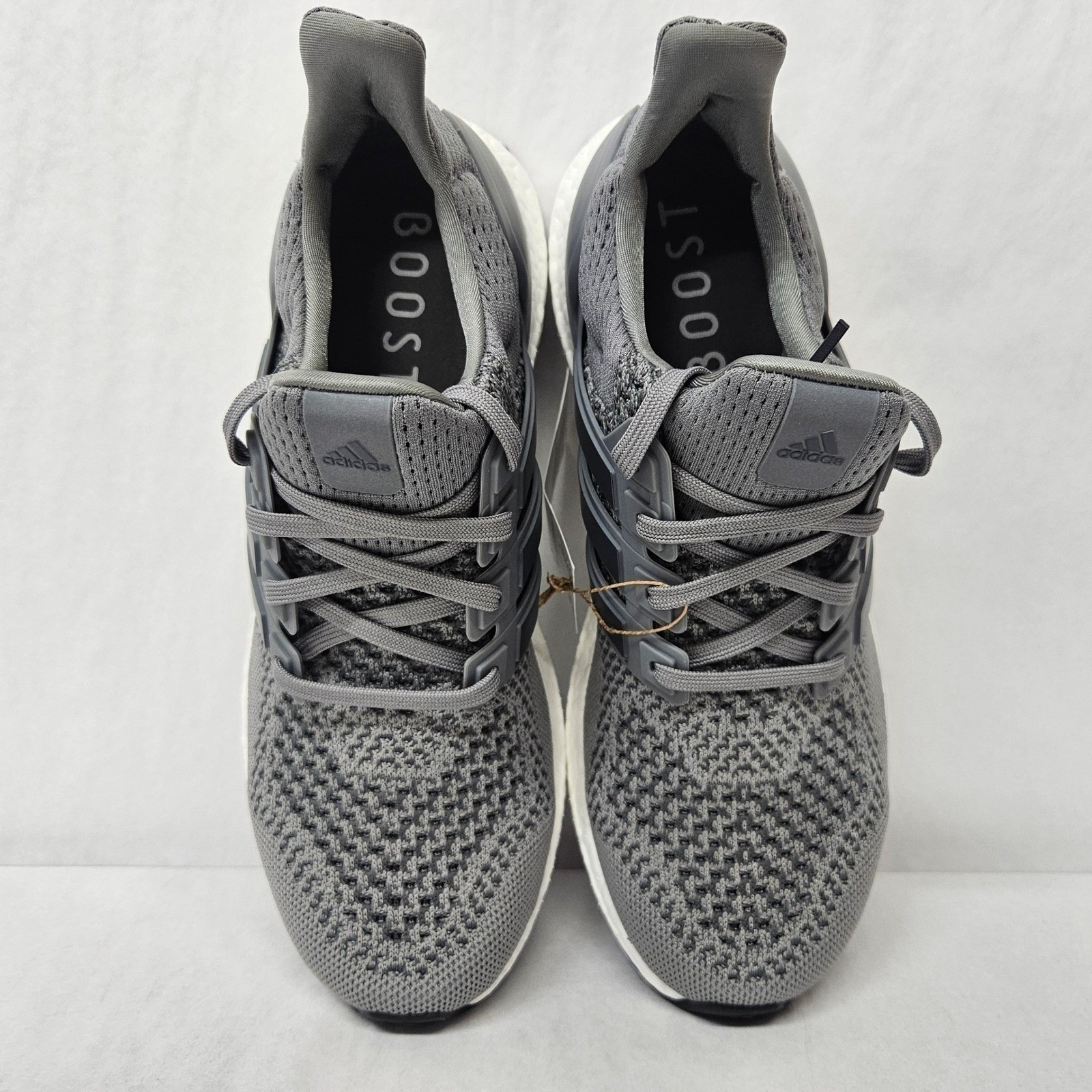 Adidas Ultraboost 1.0 Running Shoes Primeknit HQ4200 Grey White Mens Size 12