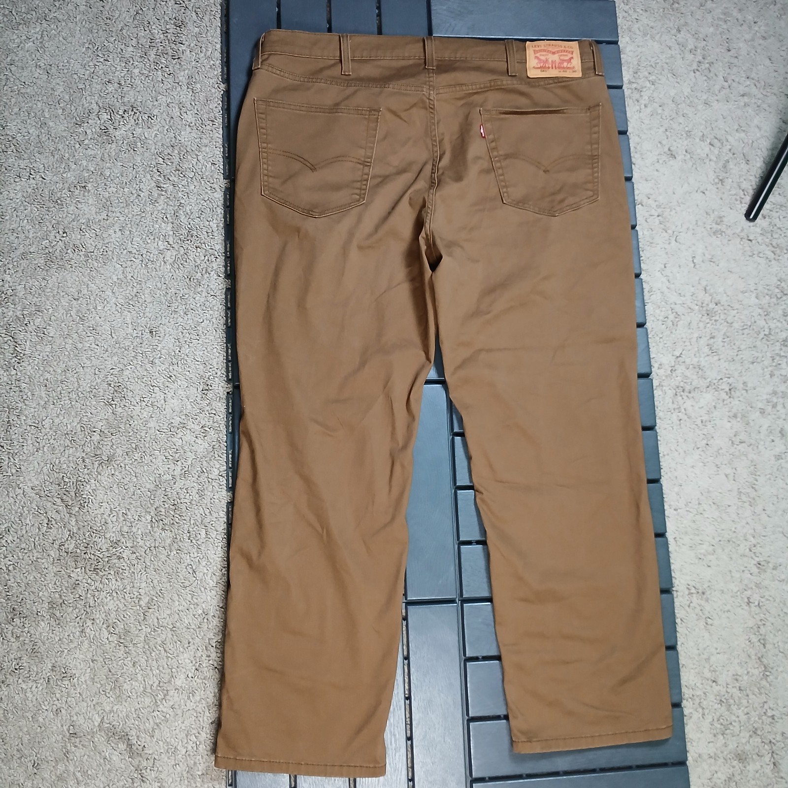 Levis 541 Men All Seasons Tech Pants 40X30 Brown 5 Pockets Red Tab Stretch PB83