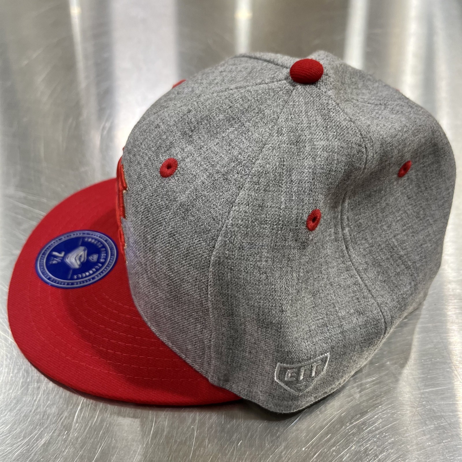 Kansas City Monarchs Logo Patch Negro League Baseball 2 Tone Fitted Hat 7 1/4