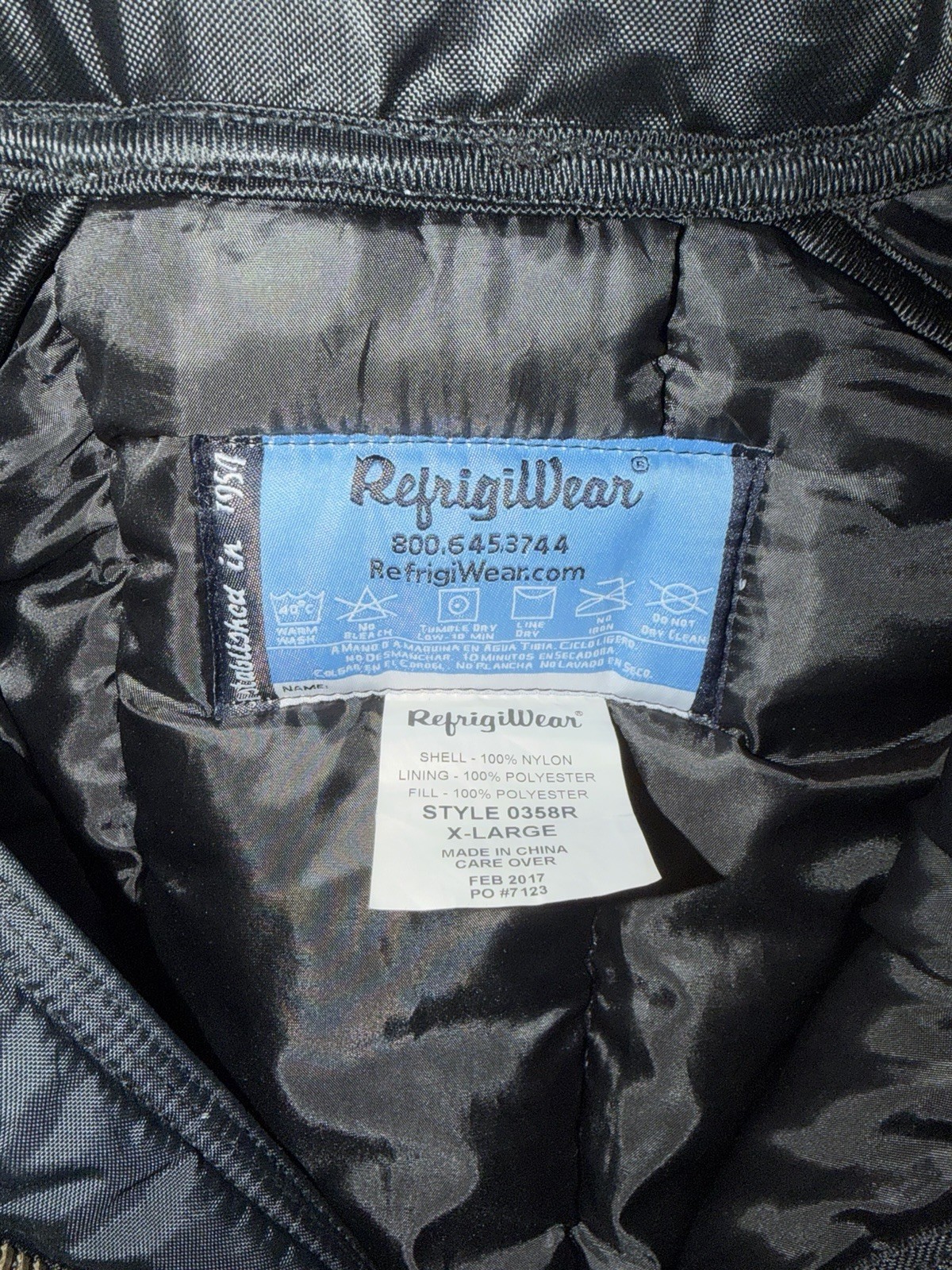 RefrigiWear 0358R Iron-Tuff Heavy Insulated Coat Mens XL Water Repellent
