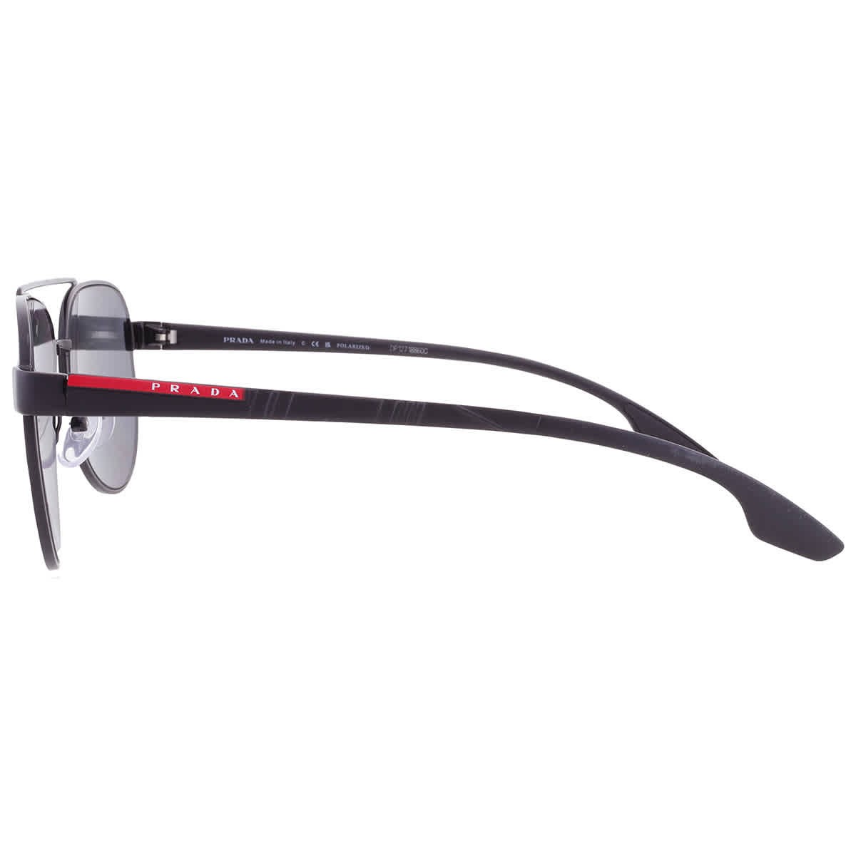Prada Linea Rossa Polarized Grey Pilot Men’s Sunglasses PS 54TS 1AB5Z1 58