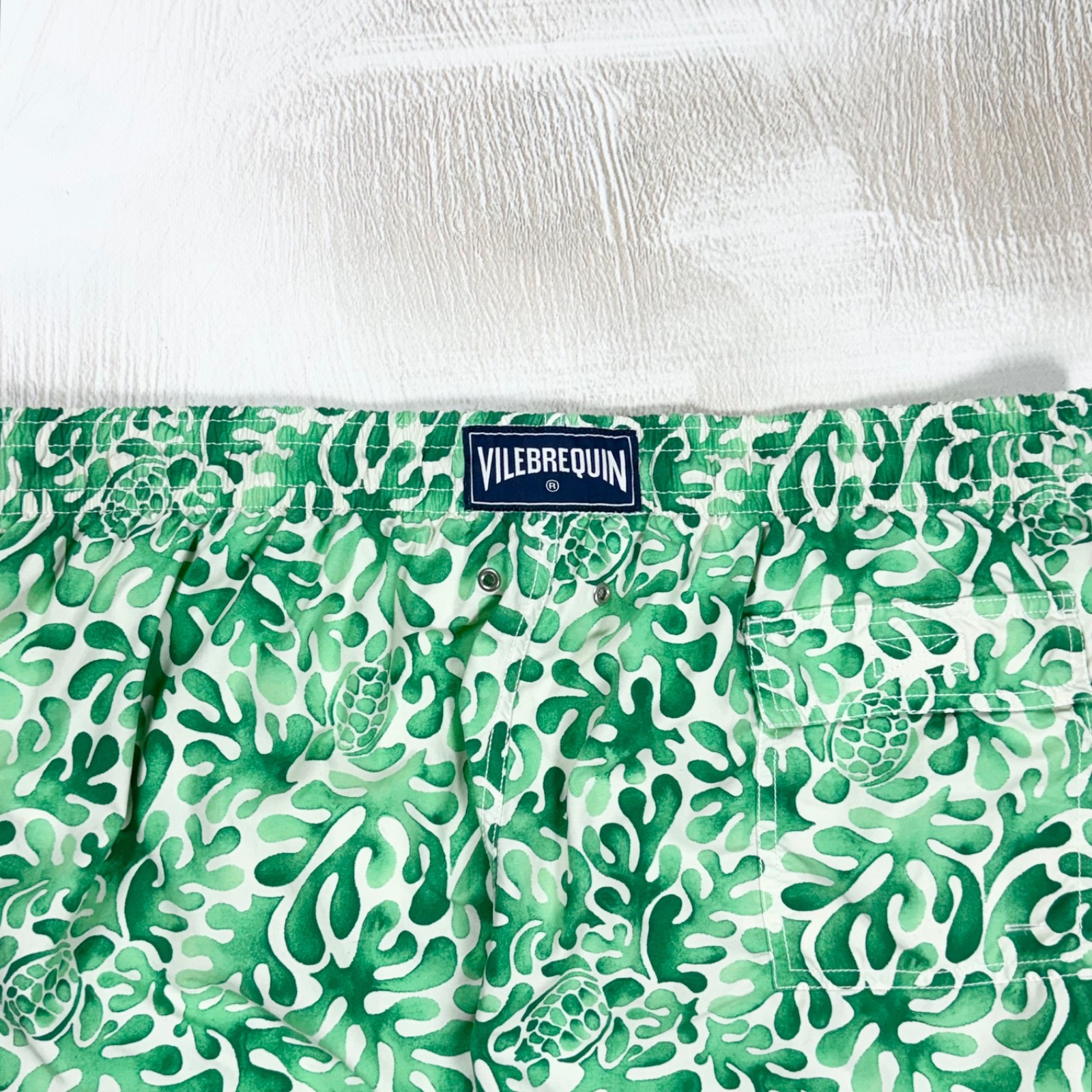 Vilebrequin Men’s Luxury Moorea Turtle Green Beach Swim Shorts Trunks Size XXXL