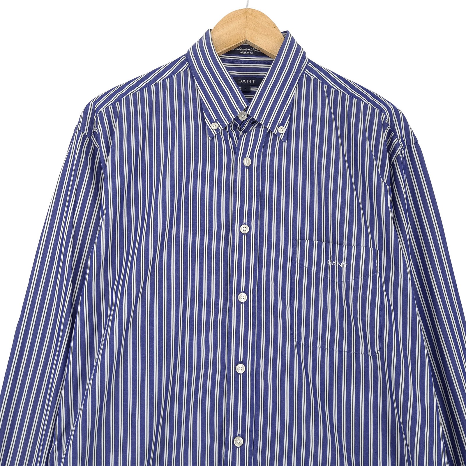 Gant Mens Shirt Striped Cotton Button Up Casual Everyday Classic Ta1 Size L