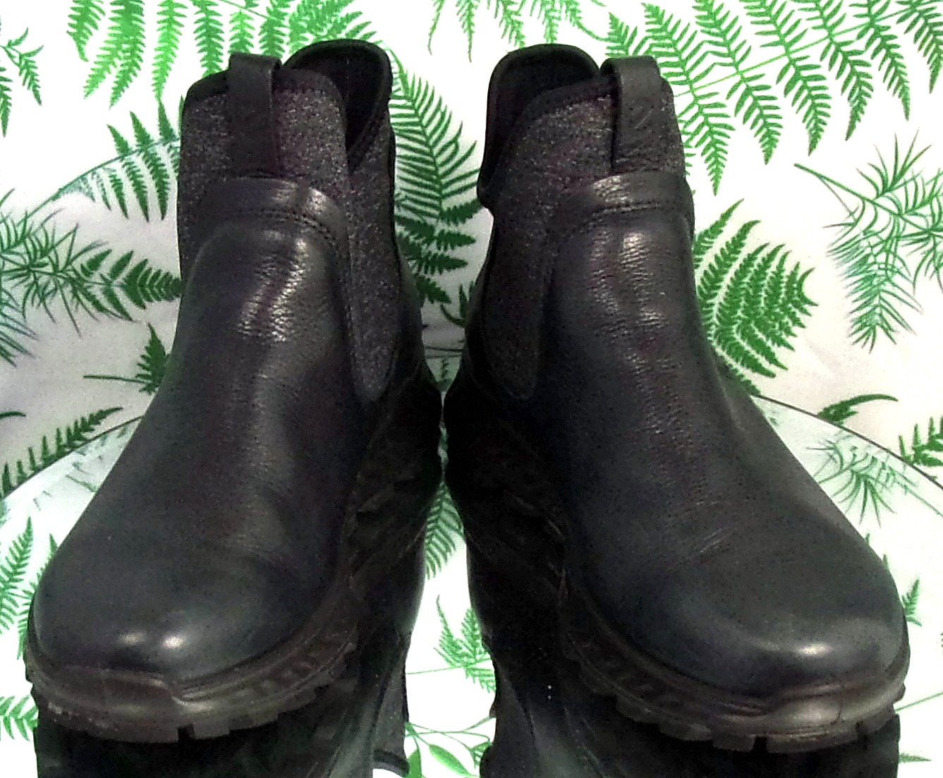 ECCO EXOSTRIKE GTX BLACK LEATHER ANKLE BOOTS WATERPROOF SHOES US WOMENS SZ 6