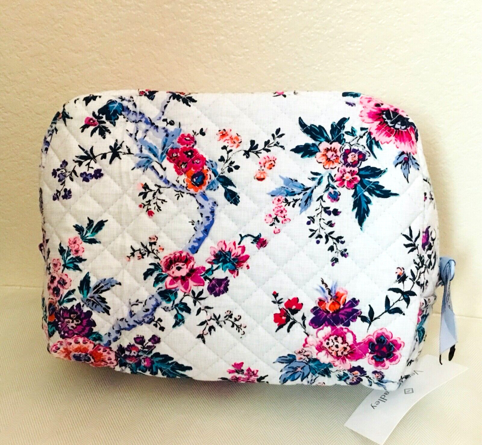 Vera Bradley ~ “Magnifique Floral” ~ Large Cosmetic Bag ~ Cotton ~ NWT