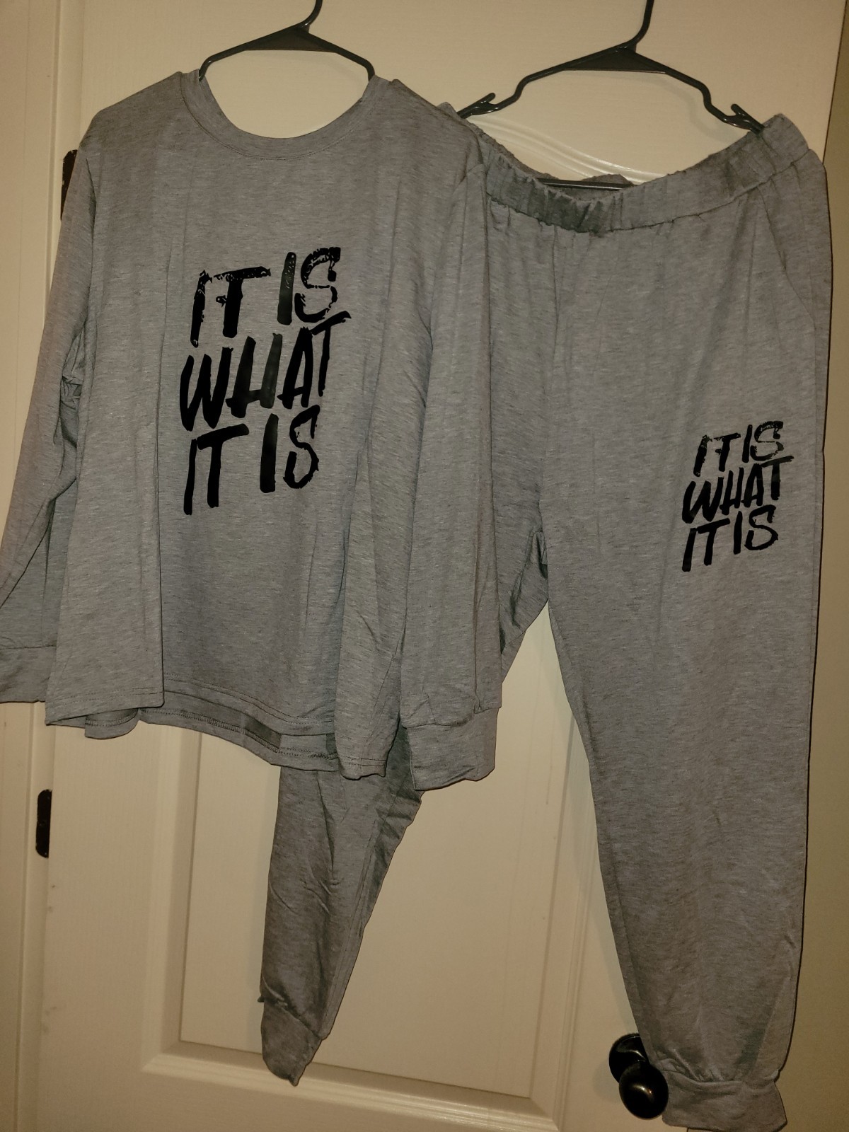 Women’s Grey Long Sleeve TShirt Set XLarge New No Tag