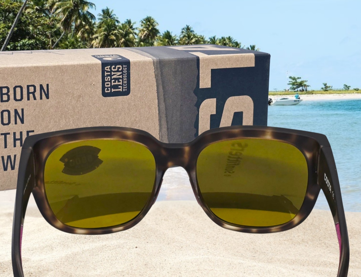COSTA DEL MAR tortoise/sunrise silver WATERWOMAN polarized 580G sunglasses NEW