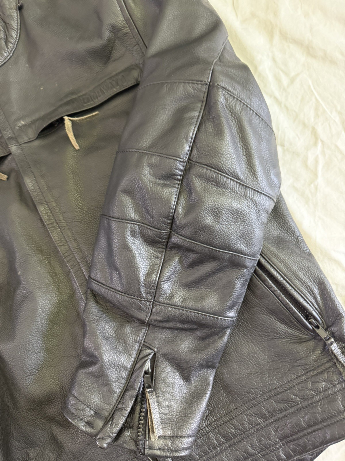 Vintage German Highway 1 Buffalo Leather Motorcycle Jacket Men’s US 44 / EU 54