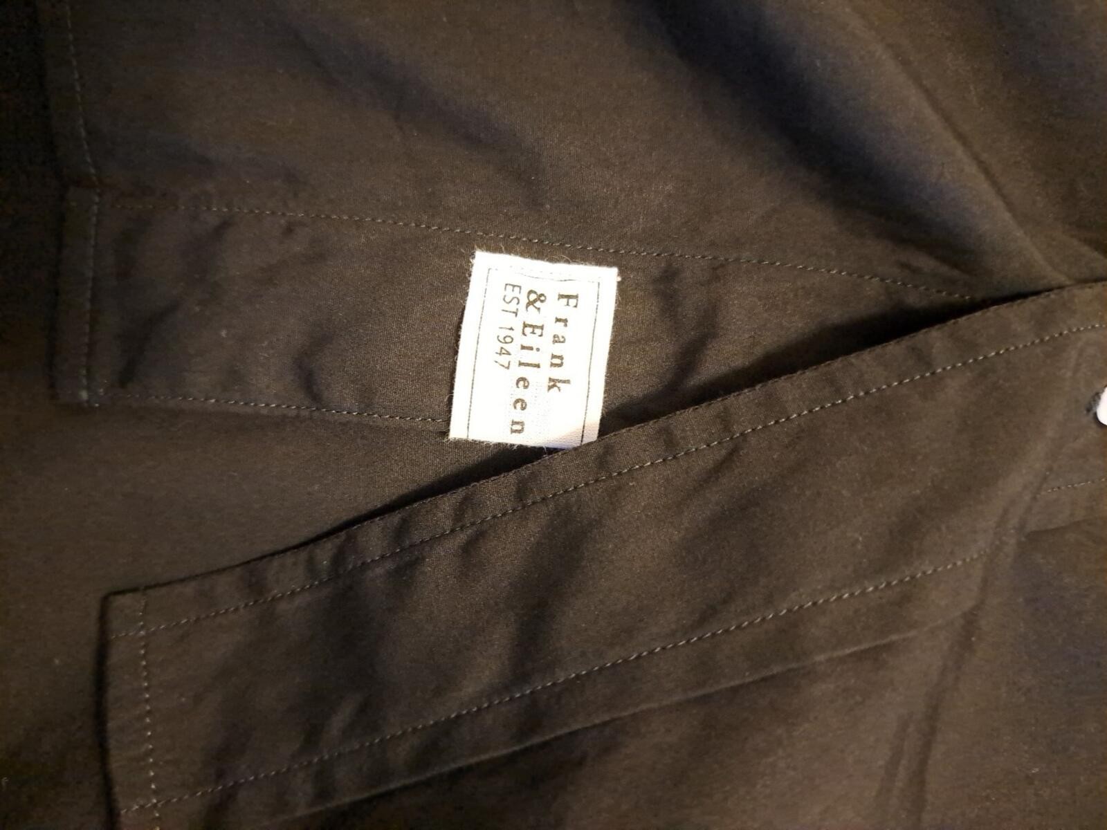 Frank & Eileen Victoria Italian Tuxedo Shirt Black Size S EUC Returns Accepted