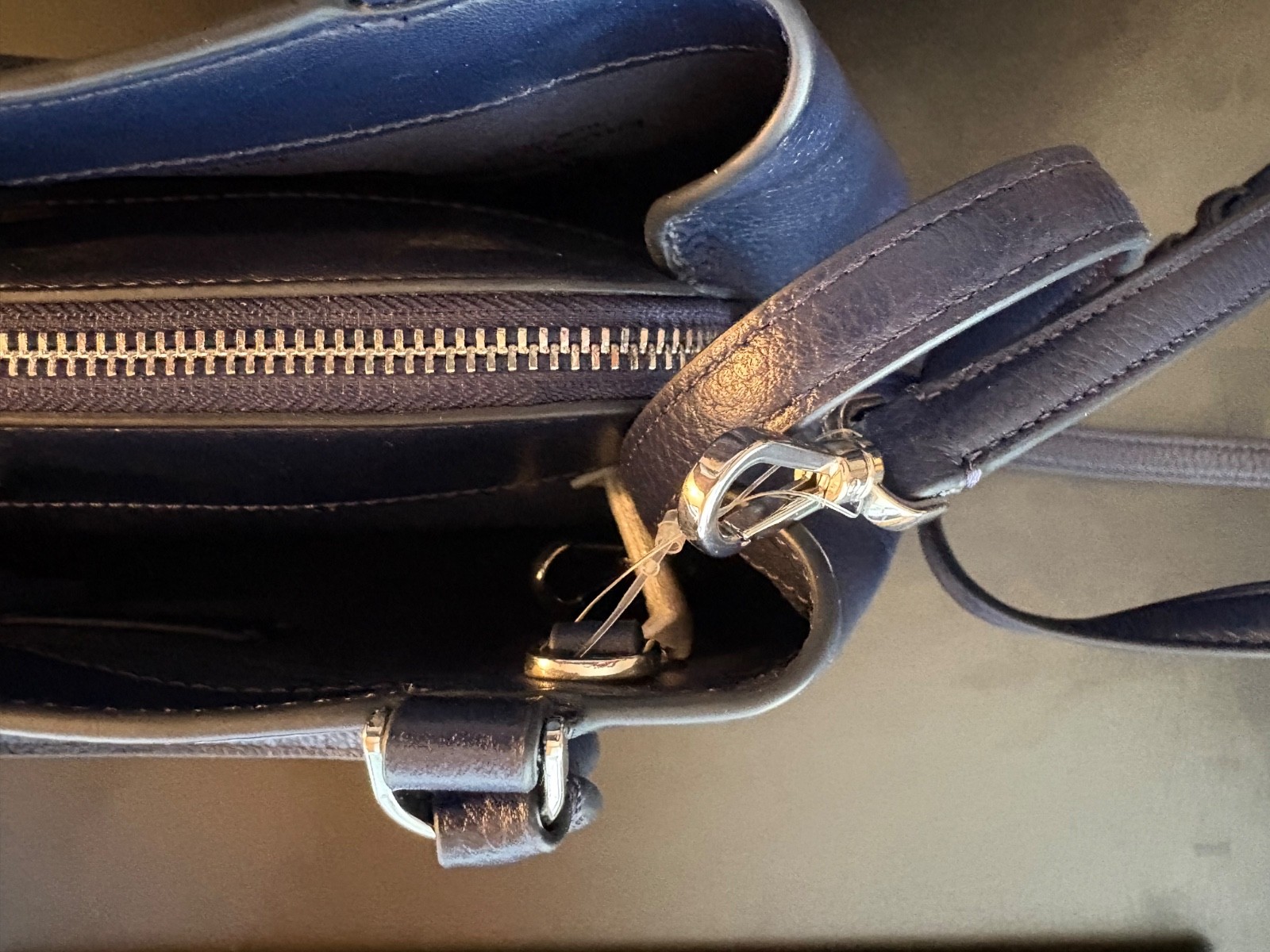 kate spade satchel new dual color blue handles and shoulder strap New never used