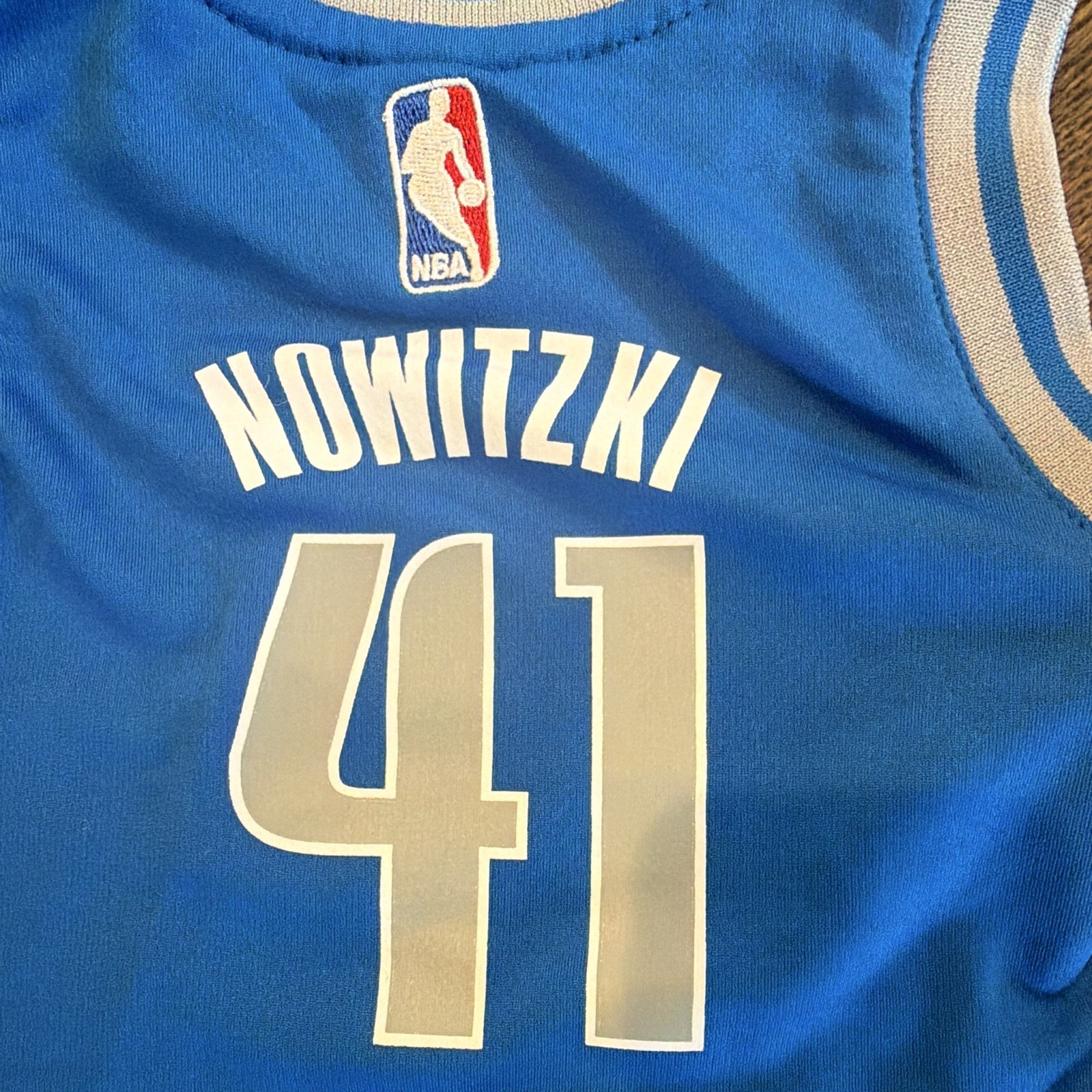 adidas NBA Dallas Mavericks Dirk Nowitzki #41 One-Piece Romper 12M Snap