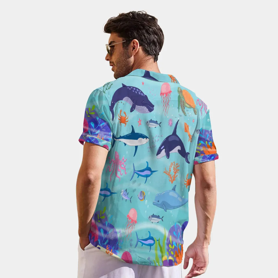 Ocean Fish Sealife Deep Sea Nature Beach Hawaiian Shirt Gift