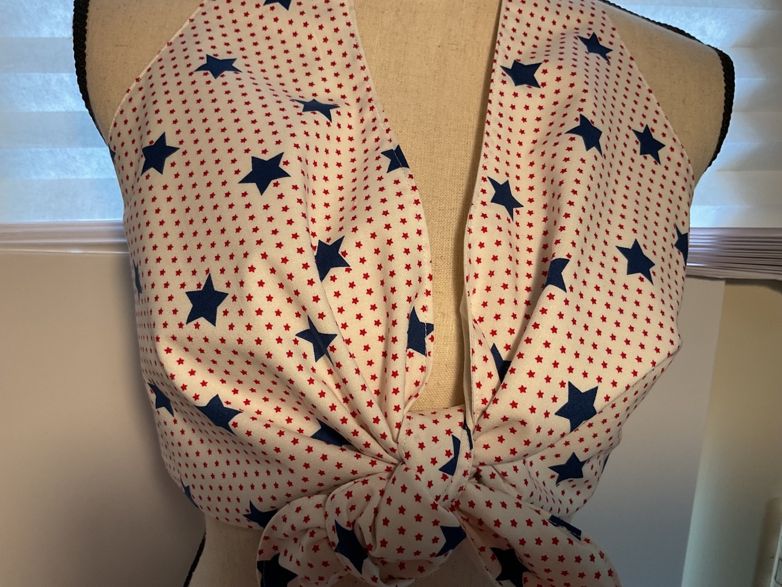 Halter top. 100% cotton, 100% hand made by seller. Beautiful for the Holiday!