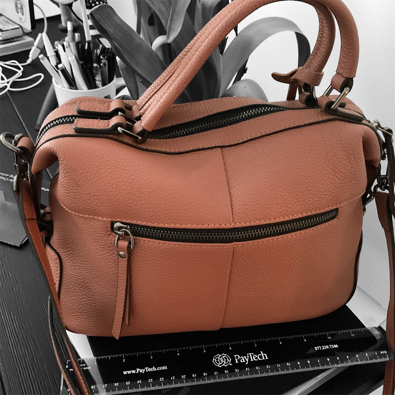 ZOOLER Boston Genuine leather Soft touch crossbody Bag 11.7″*4.8″* 8.5″ in(L*W*H