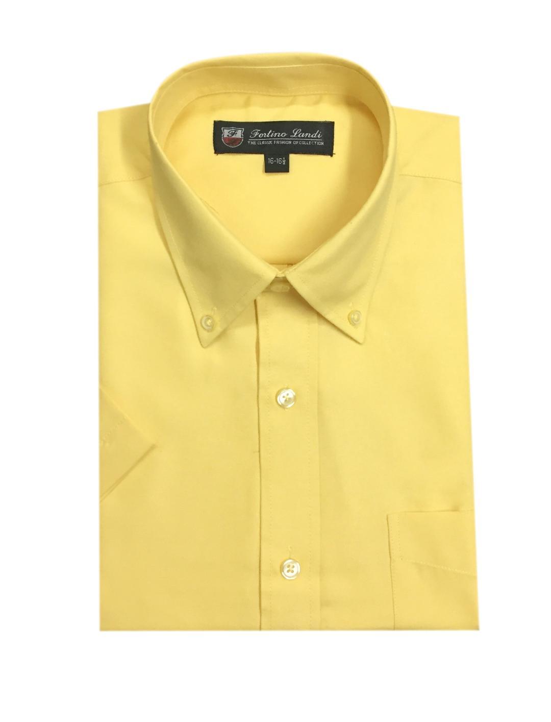 Men’s Short Sleeve Button Down Shirts Cotton Blend Oxford #SG02BS