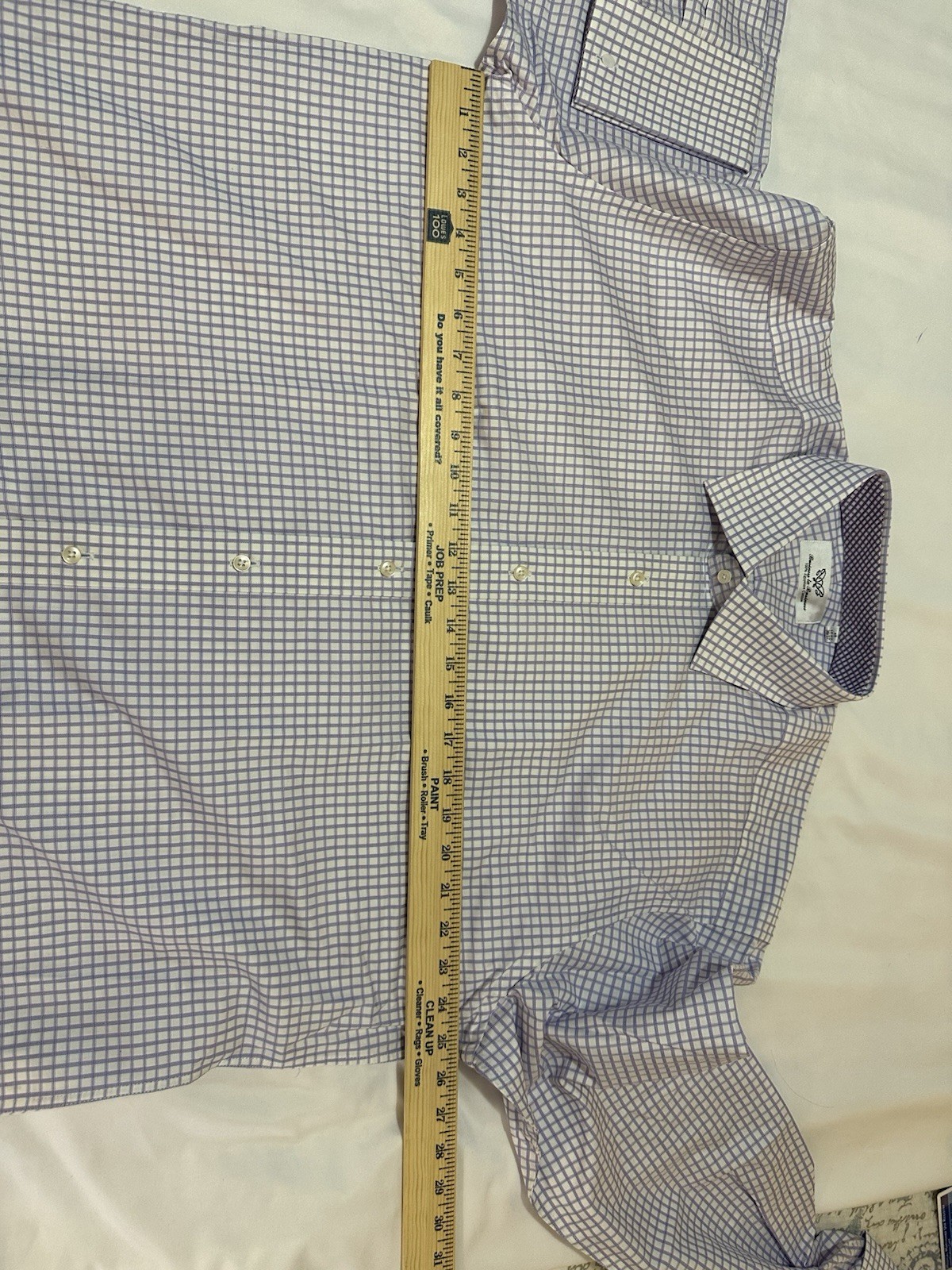 NWOTs Business to Business Men’s Purple/White Check Long Sleeve Shirt Extra XL