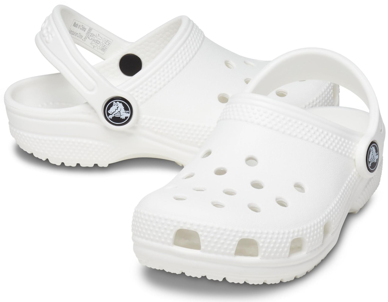 Crocs Kids’ Classic Clogs – White/White