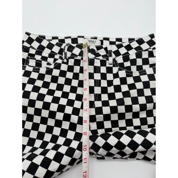 Forever 21 Black White Checkered High Waist Skinny Jeans Size 28