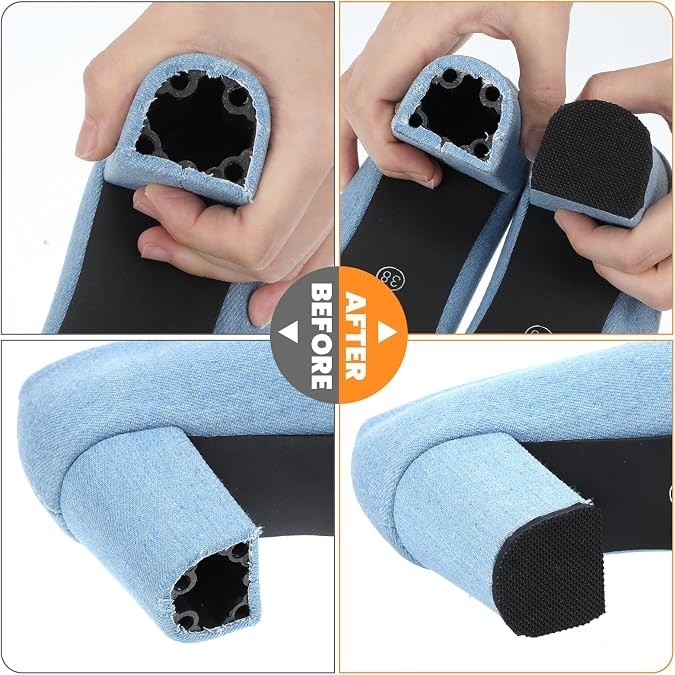 8PCS Rubber Heel Replacement Shoe Repair Kit Anti-Slip Heels High Heels Boots