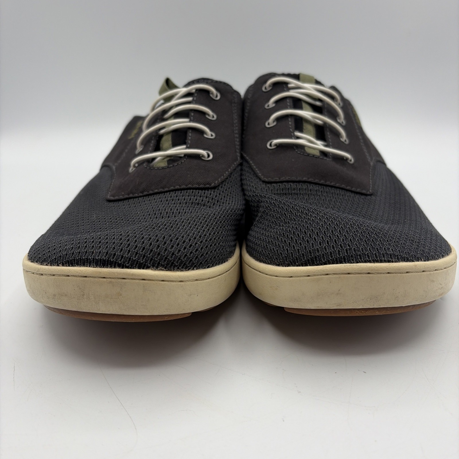 Olukai Men’s Nohea Moku Boat Shoes Slip On Sneakers Black Size 11 US