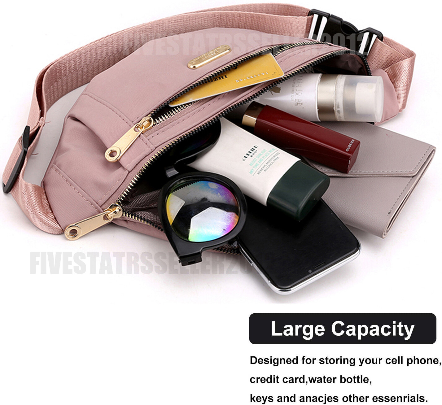 Womens Waist Bag Fanny Pack Belt Bag Pouch Waterproof Mobile Phone Bag Wallet US