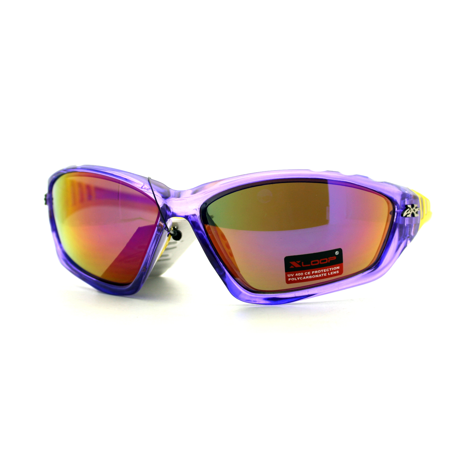 Xloop Sports Sunglasses Oval Wrap Around Unisex Frame Rubber Nose