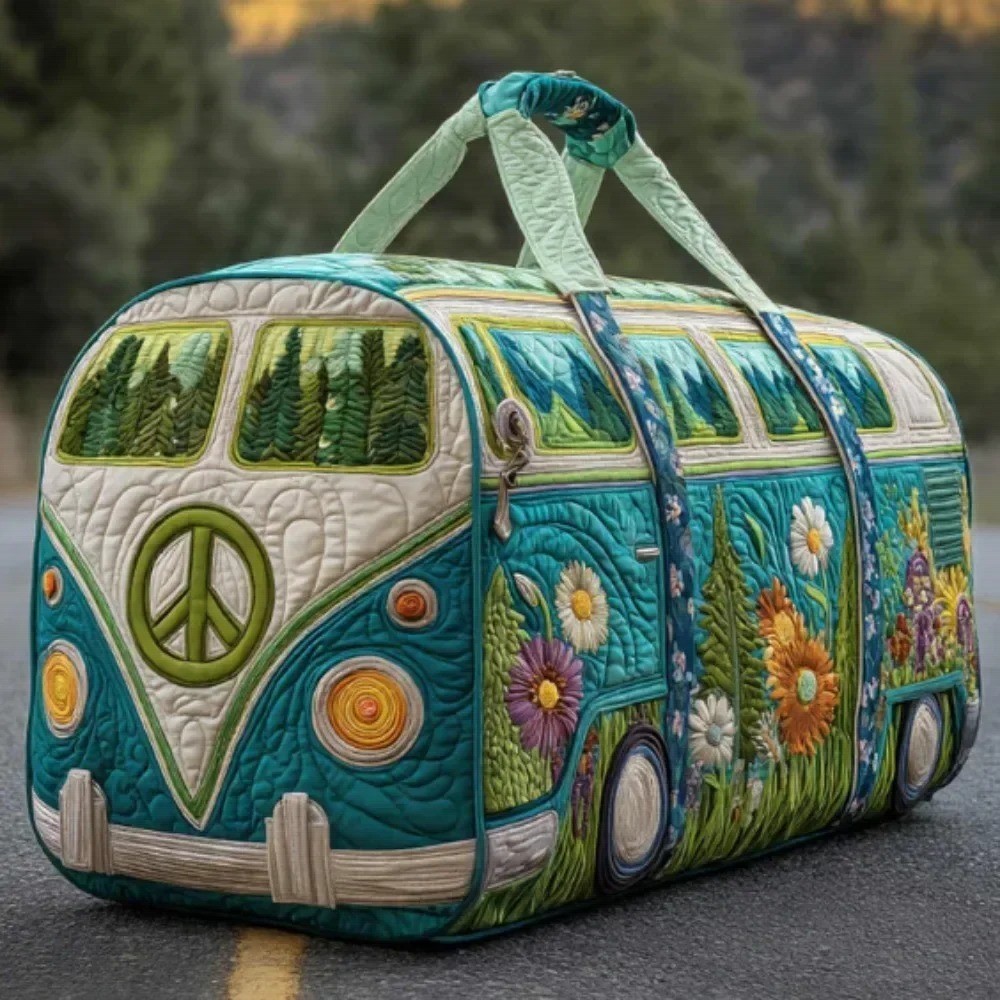 Adjustable Strap Quilted Duffle Bag Large Capacity 3D Quilting Craft Travel