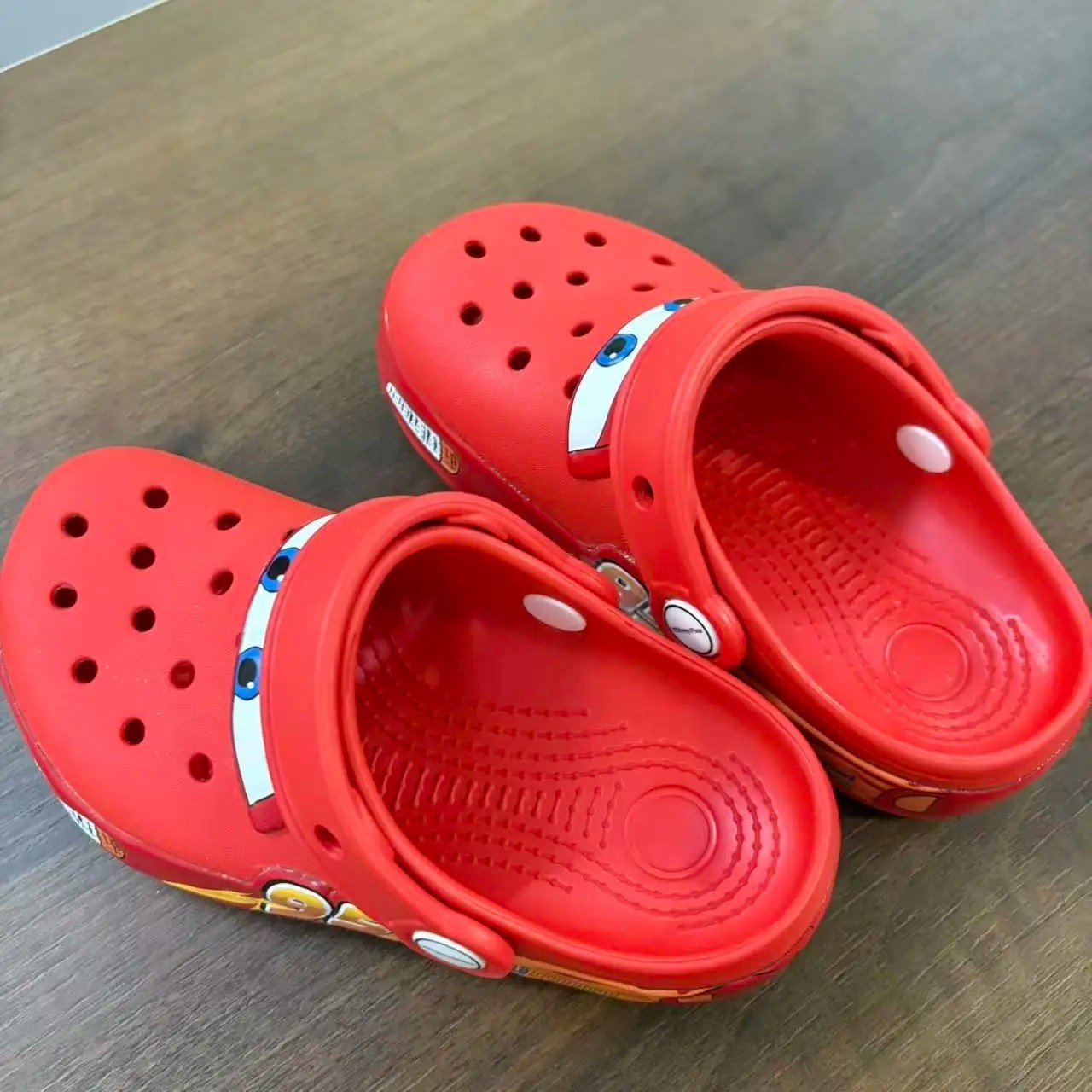 Kids Crocs Lightning McQueen Red Light Up Clogs Slip On Shoes Comfort