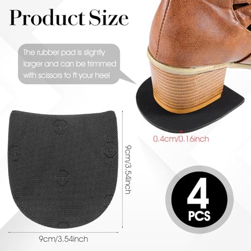 2 Pairs Shoe Repair Rubber Heels, Anti-Slip shoe heel repair kit Cuttable Boot