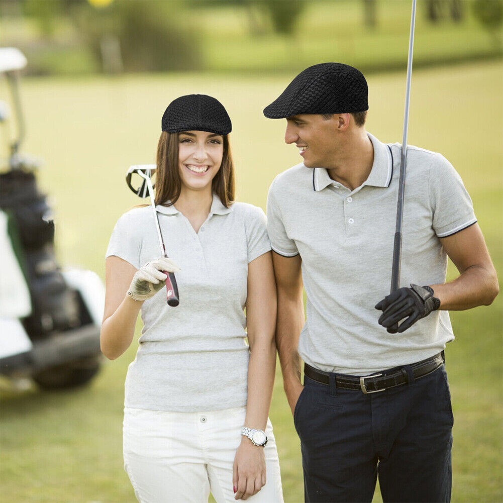 Herringbone Ivy Hat Breathable Mesh Gatsby Cap Golf Driving Flat Cabbie Newsboy