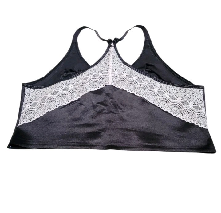 RUBY RIBBON Nude/Black Full Support Racerback Pin Up Demiette Bralette