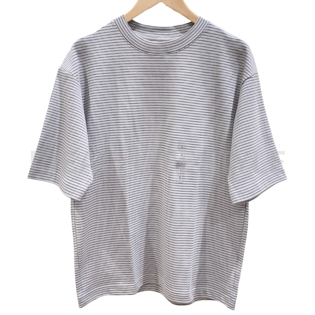 UNIQLO U AIRism Cotton Oversized Striped T-Shirt S-4XL Half-Sleeve 484508 NWT