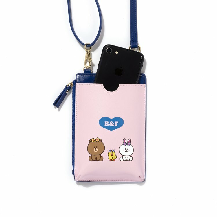 LINE FRIENDS Official BROWN & FRIENDS Mobile Phone Shoulder pochette JAPAN NEW