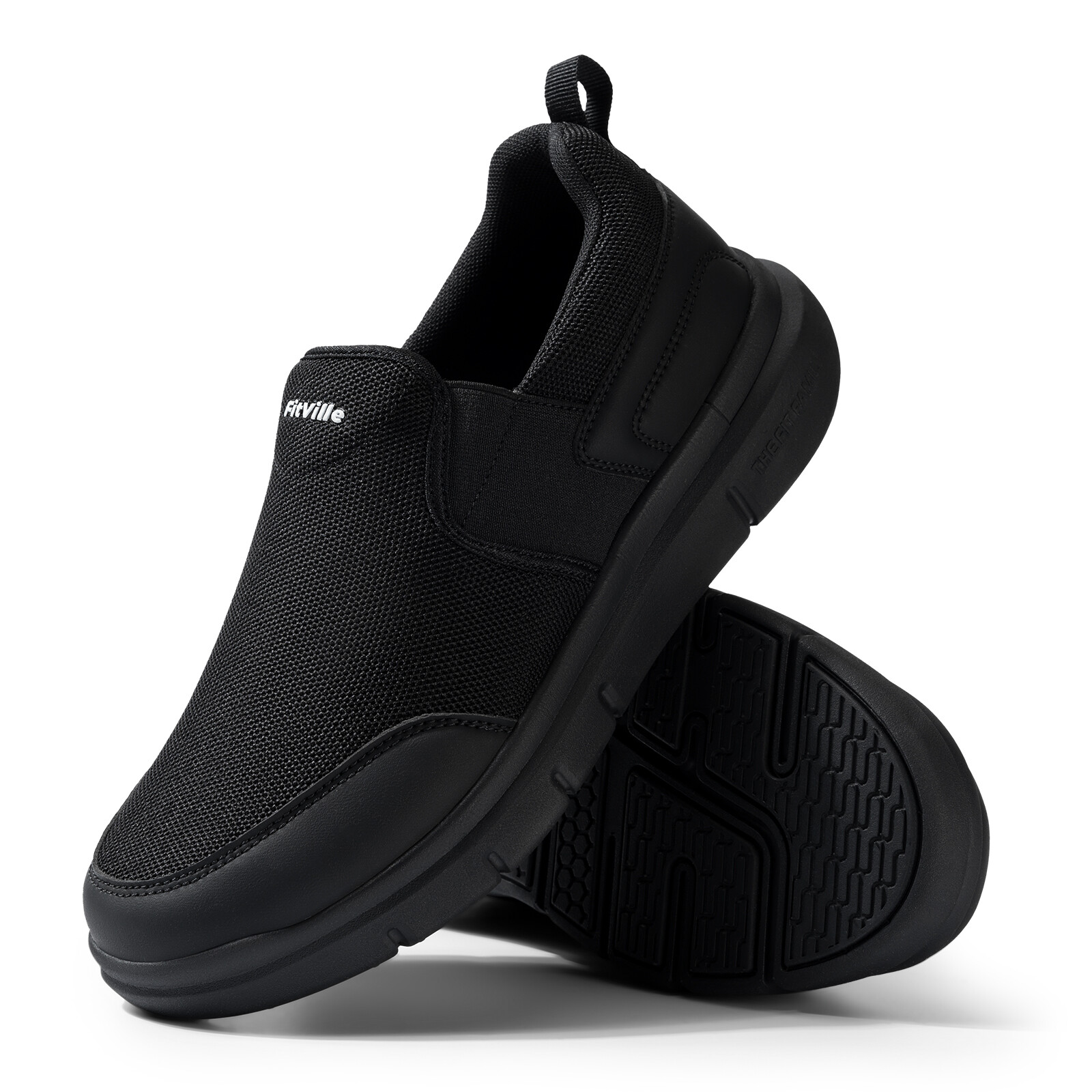 FitVille Men Extra Wide Slip on Walking Shoes Casual Loafers Lightweight Slip-On