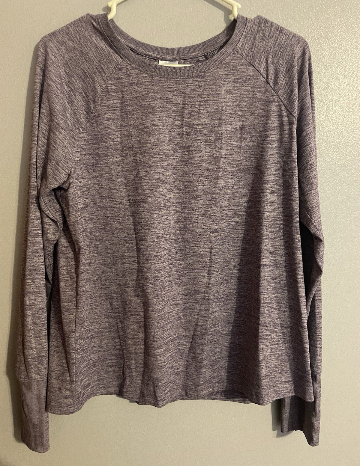 Avia Women’s Activewear Pullover Top Purple Long Sleeve Crew Neck Stretch M